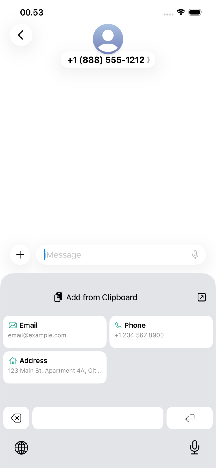 Cutling custom keyboard in use inside another app